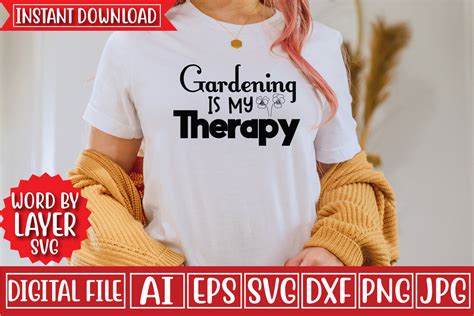 Gardening Is My Therapy Svg Design Graphic By Craftzone Creative Fabrica