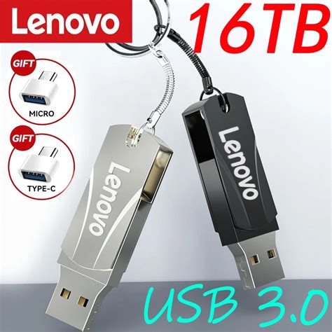 Lenovo Disco U De Metal De Alta Velocidad Pendrive Port Til De 16TB 8TB