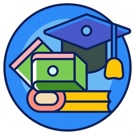 Scholarship Vector Icon Illustration Graduation Cap Book And Money