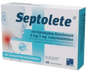 Septolete Mit Eukalyptus Geschmack Mg Mg Lutschtabletten Stk Ab