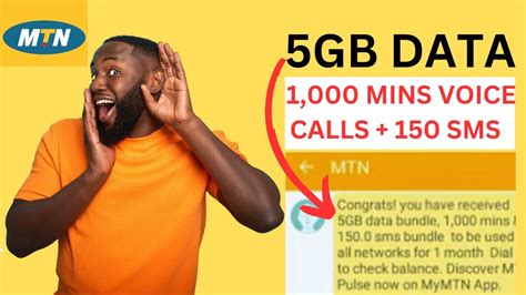 How To Get UNLIMITED 5GB DATA BUNDLE On MTN 1 000 Mins Free Calls