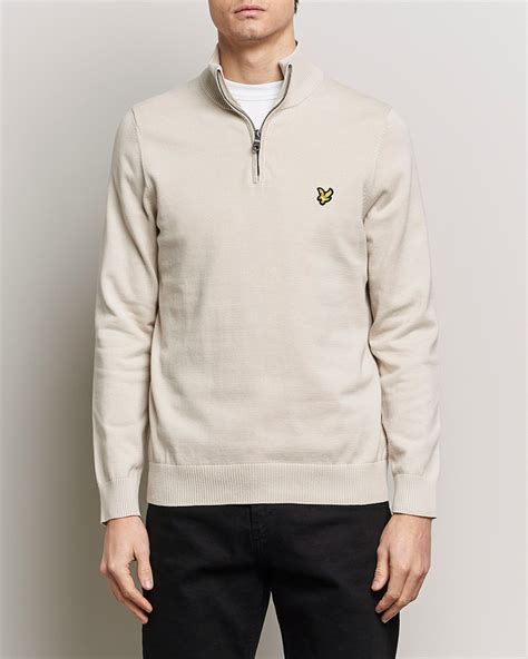 Lyle & Scott Cotton Knitted Half Zip Cove at CareOfCarl.com