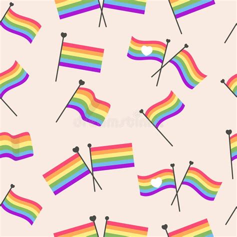 Seamless Pattern Lgbt Different Flags Pride Month Stock Vector