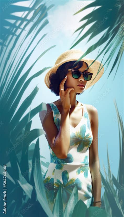 Concept Of Summer Holiday Island Vacation With Hot Sunny Weather And Tropical Environment Stock