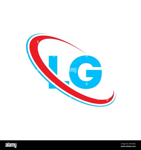 Lg L G Letter Logo Design Initial Letter Lg Linked Circle Upercase