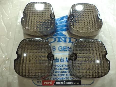 Lente Pisca Honda Xl 125 xl 250 Cb 400 450 4 Peças Fume