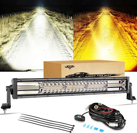 Amazon Biglion X Inch Amber Led Light Bar W Lm Spot