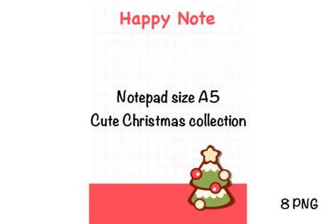 Cute Christmas Notepad Size A Graphic By Spsweet Creative Fabrica