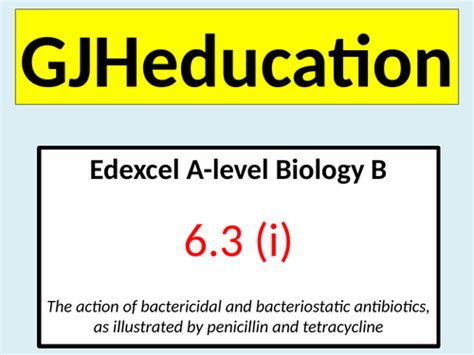 Action Of Antibiotics Edexcel A Level Biology B Teaching Resources