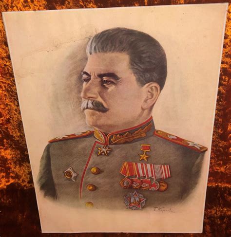 Плакат цветной И.В. Сталин - Антикварный магазин "Славная Эпоха"