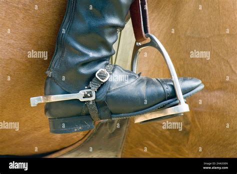 Riding Boot Spur And Stirrup From A Horse Rider At Hickstead West