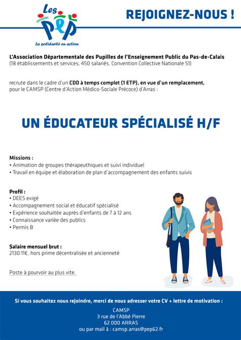 Un Éducateur SpÉcialisÉ Hf Arras Pep62