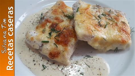 Filete De Merluza A La Crema Al Horno Receta Youtube