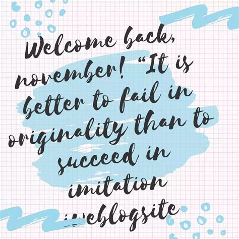 Welcome November Quotes