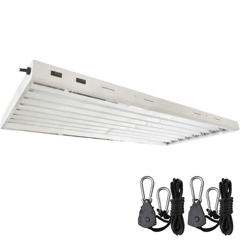 Hydro Crunch 4 Ft 8 Bulb 432 Watt T5 High Output Fluorescent Grow Light Fixture At