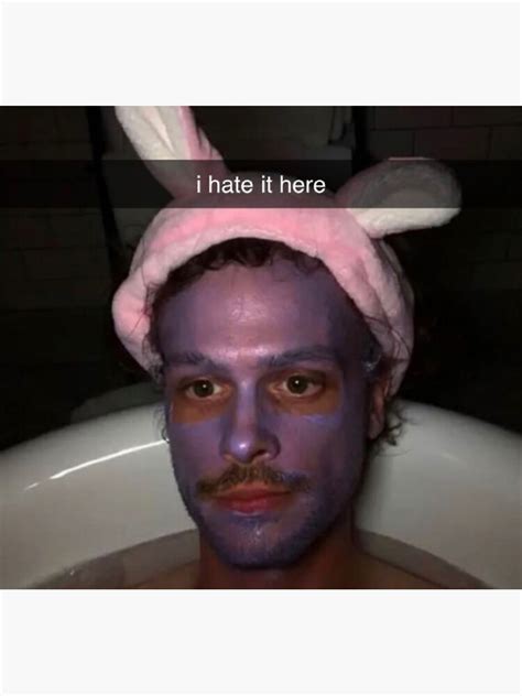 Matthew Gray Gubler I Hate It Here Sticker For Sale By Nataliebrownnn