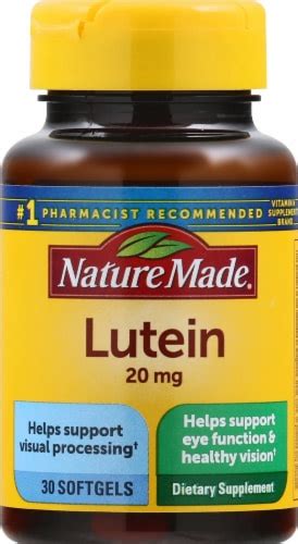 Nature Made Lutein 20 Mg Softgels 30 Ct Food 4 Less