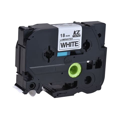 Laminated Label Tape Black on White Compatible for Brother P-touch ...