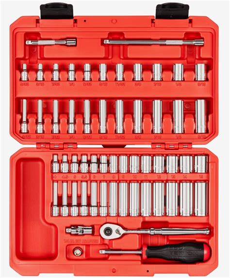 Inch Drive Point Socket And Ratchet Set Tekton