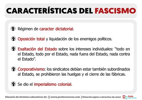 Características del Fascismo