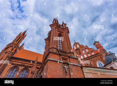 Vilnius Litauen Römisch Katholische Kirche St Anna Und Kirche St