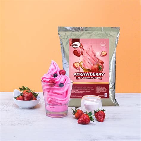 Jual Rkkf5044 Bubuk Ice Cream Cokelat Vanilla Strawberry Soft Ice Cream Powder 1 Kg Shopee