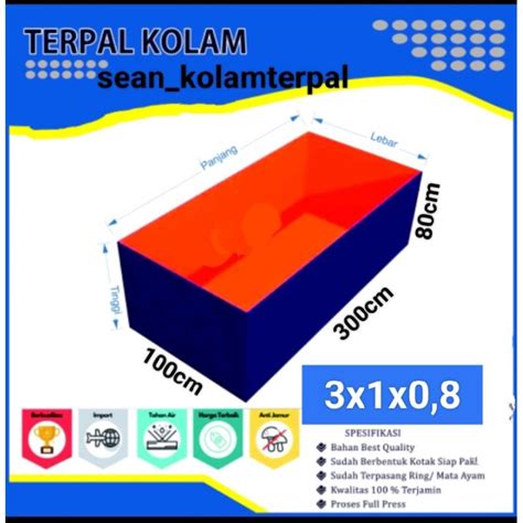 Jual Terpal Kolam Terpal Ikan Kotak Bahan Korea X X X X