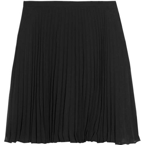 Halston Heritage Pleated Chiffon Mini Skirt 335 BRL Liked On Polyvore