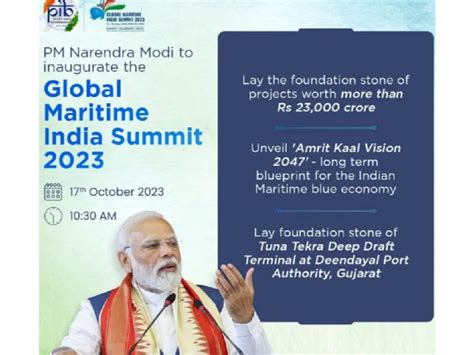 Pm Unveils Rd Global Maritime India Summit In Mumbai Construction