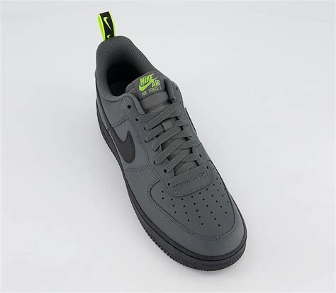 Nike Air Force 1 07 Trainers Iron Grey Black Volt Mens Trainers