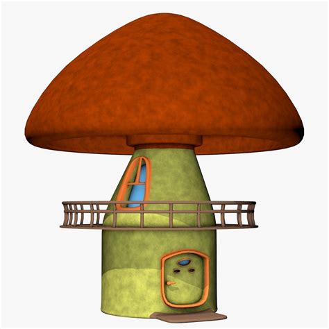 Cartoon Mushroom House 3d Model Cgtrader