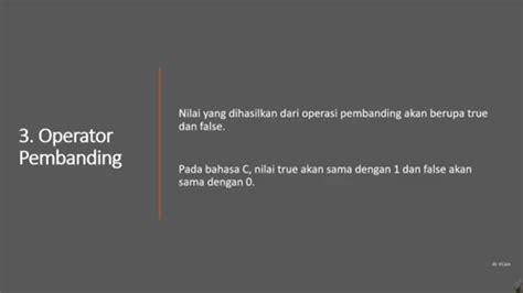 Penjelasan Operator Pembanding Youtube