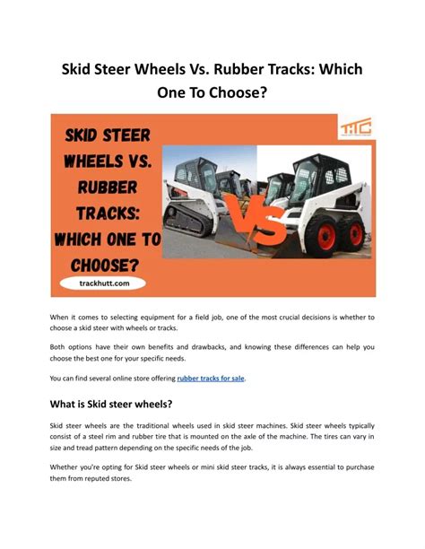 PPT - Skid Steer Wheels Vs. Rubber Tracks: Which One To Choose? PowerPoint Presentation - ID ...