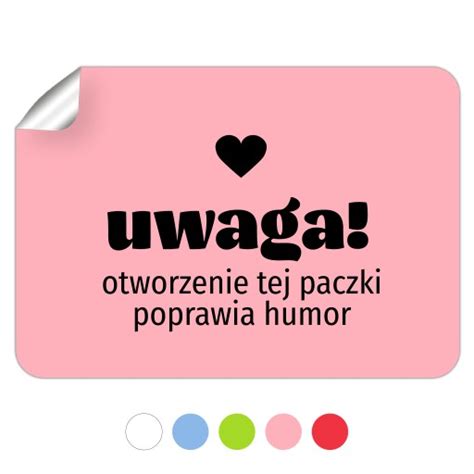 Etykiety Naklejki Podziękowanie Za Zamówienie x50 Różne Kolory Do