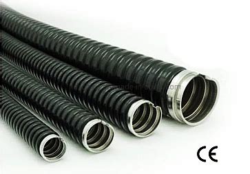 Black PVC Coated Steel Flexible Conduit PVC Coated Galvanized Steel