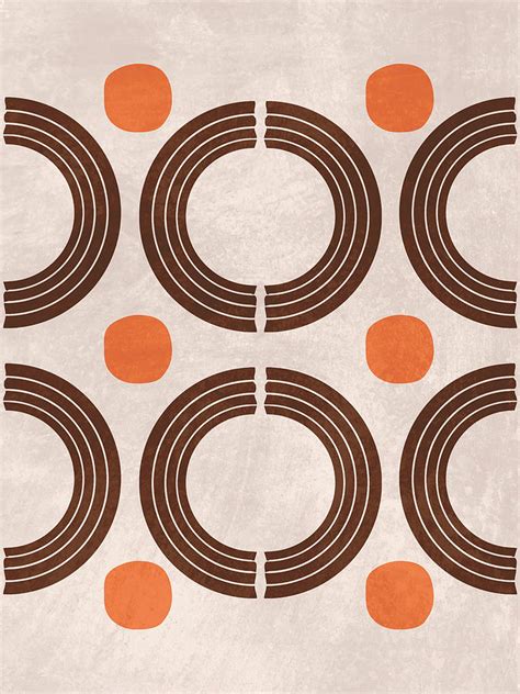 Mid Century Modern Print 18 Minimal Geometric Shapes Stylish