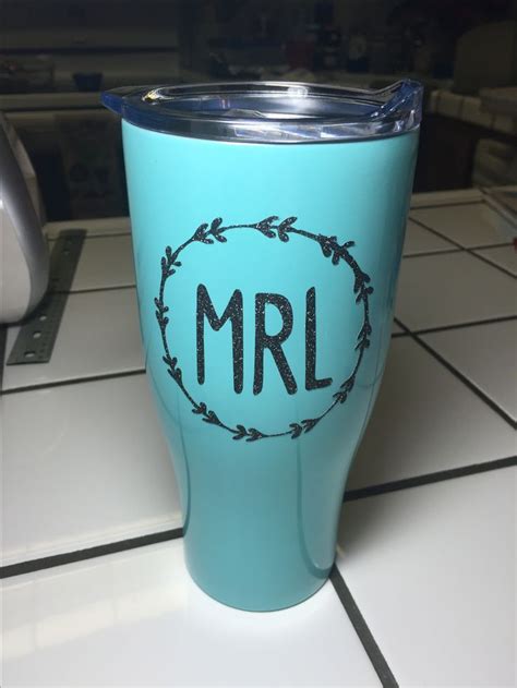 Diy Monogram Glitter Initial Tumbler Cup Diy Monogram Tumbler Cups
