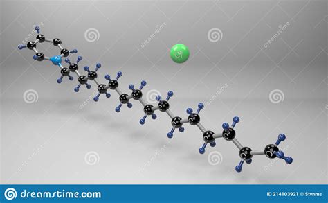 Cetylpyridinium Chloride Antiseptic Molecule. Skeletal Formula. Stock ...