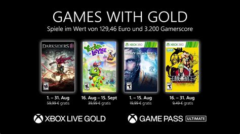 Games With Gold Neu Im August 2021 GamersCheck