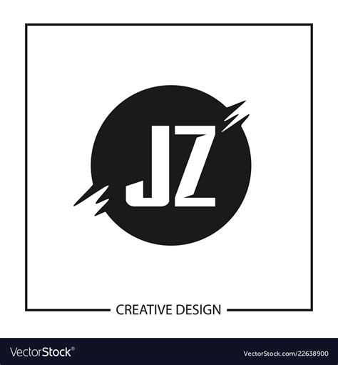 Initial Letter Jz Logo Template Design Royalty Free Vector