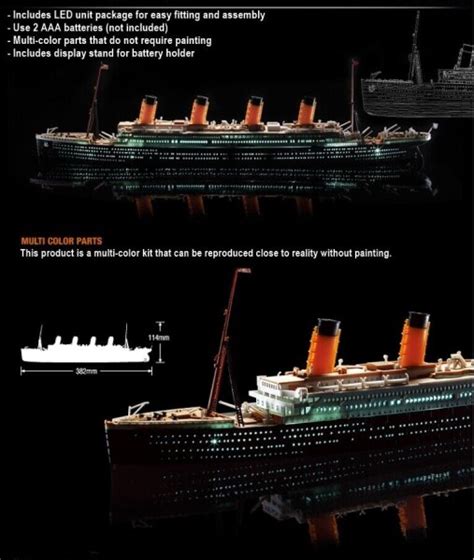 R M S Titanic LED Set Modellbauversand Hanke 27 99