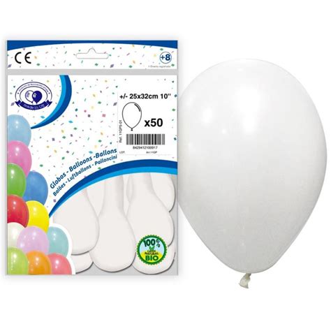 Ballon blanc ballon de baudruche et aluminium Tralala Fêtes fr