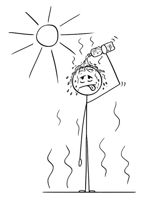 Hot Temperature Clipart Black And White Sun