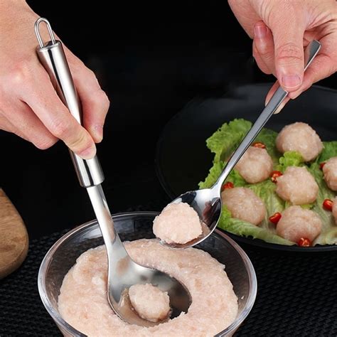 Meatball Maker Spoon Stainless Steel Non Stick Creative With Elliptical