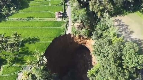 Massive 230 Ft Deep Sinkhole Severs Vital Bali Route