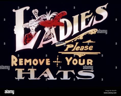 Intermission Slide Nladies Please Remove Your Hats American Silent