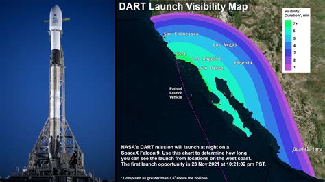 Launch Of Nasas Dart Asteroid Mission May Be Visible From California