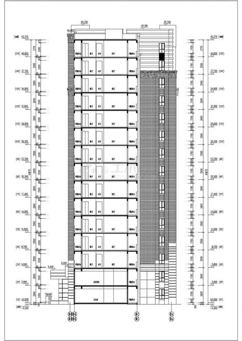 某地15层剪力墙结构高层住宅建筑方案图剪力墙结构土木在线