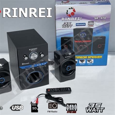 Jual Speaker Bluetooth Rinrei SR 878E Audio Rumah Subwoofer Super Bass