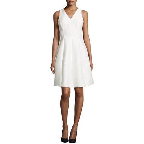 Halston Heritage Sleeveless Fit And Flare Cocktail Dress 154 Liked